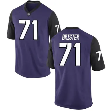 Purple Game Men's Creece Brister TCU Horned Frogs Football College Jersey