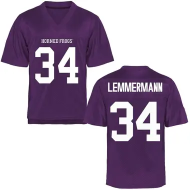 Purple Game Men's Kyle Lemmermann TCU Horned Frogs Football College Jersey