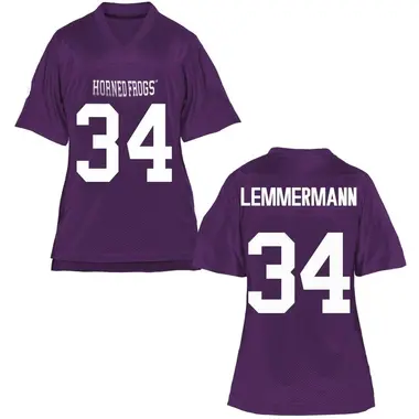 Purple Game Women's Kyle Lemmermann TCU Horned Frogs Football College Jersey