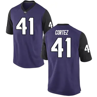 Purple Game Youth Caleb Cortez TCU Horned Frogs Football College Jersey