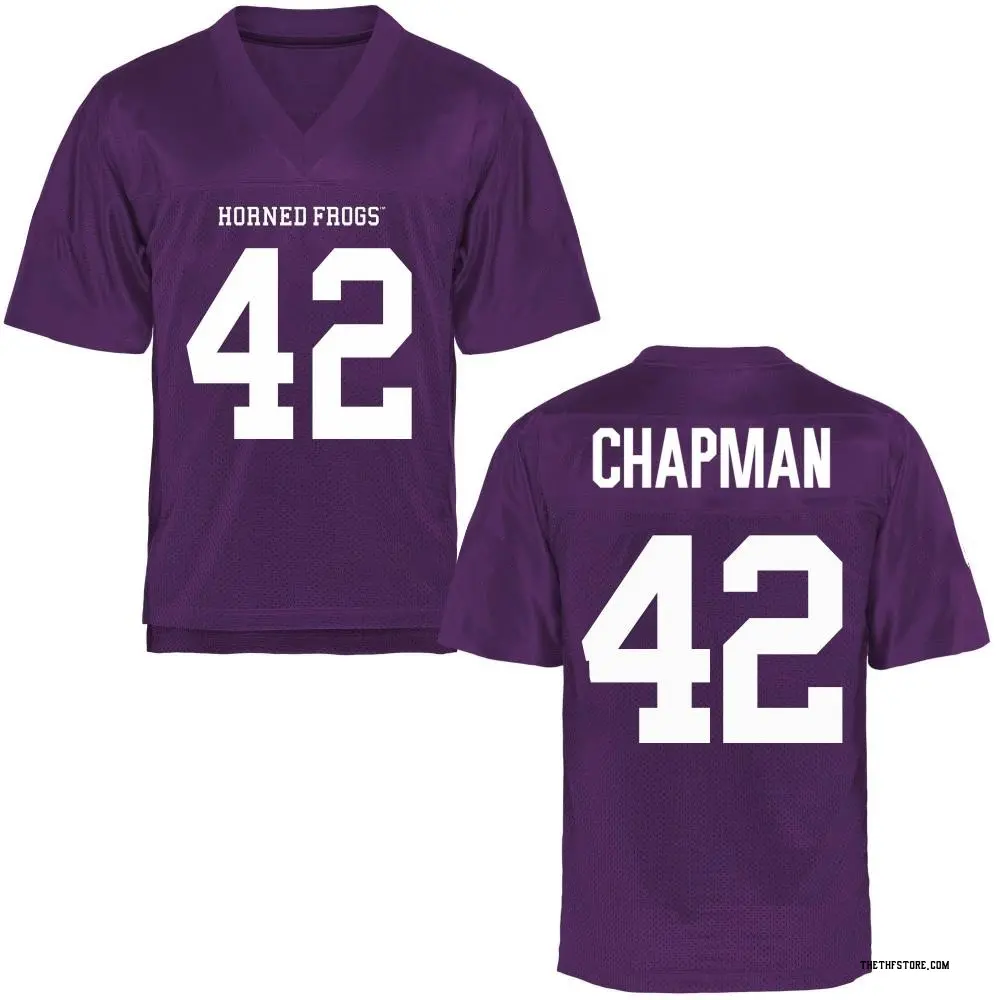 Purple Game Youth Zachary Chapman TCU Horned Frogs Football College Jersey
