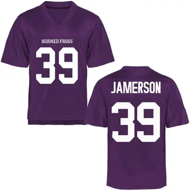 Purple Replica Men's Cam Jamerson TCU Horned Frogs Football College Jersey