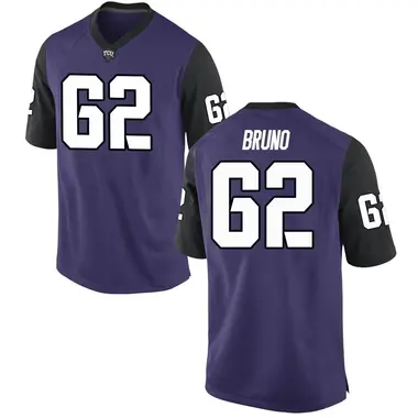 Purple Replica Men's Carson Bruno TCU Horned Frogs Football College Jersey