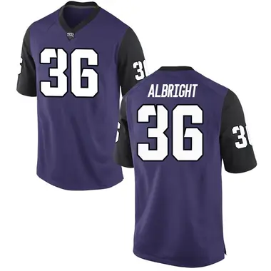 Purple Replica Men's Joseph Albright TCU Horned Frogs Football College Jersey