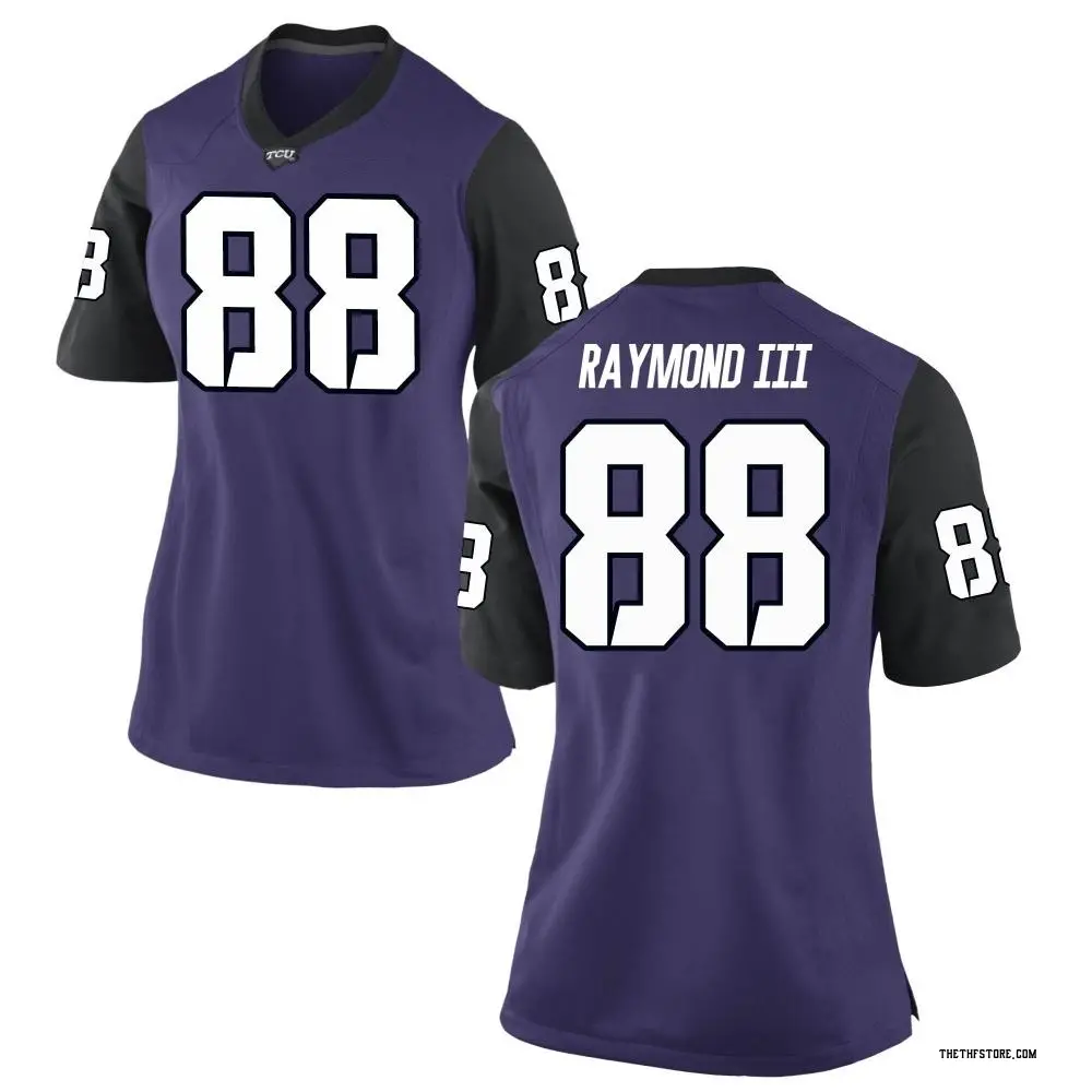 Purple Replica Women's Curtis Raymond III TCU Horned Frogs Football College Jersey