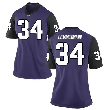 Purple Replica Women's Kyle Lemmermann TCU Horned Frogs Football College Jersey