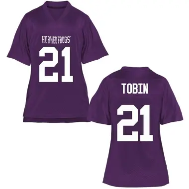 Purple Replica Women's Steel Tobin TCU Horned Frogs Football College Jersey