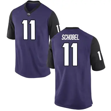 Purple Replica Youth Adam Schobel TCU Horned Frogs Football College Jersey