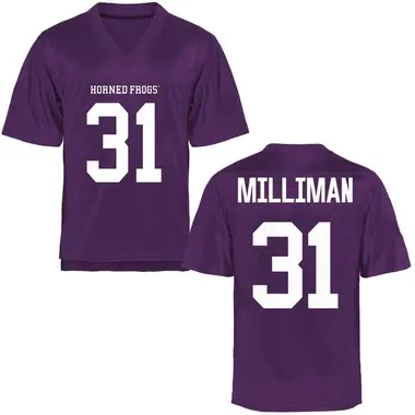 Purple Replica Youth Jake Milliman TCU Horned Frogs Football College Jersey