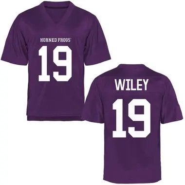 Purple Replica Youth Jared Wiley TCU Horned Frogs Football College Jersey